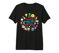 Teachers Make The World Better Place Funny School Teacher T-Shirt Haut de Gamme