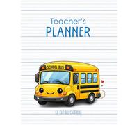 Teacher's Planner, classes d'anglais du cours primaire: grand format, 50 semaines, avec registre d'appel, couverture souple brillante