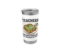 Teachers Spreading Knowledge Like Avocado On Toast School Gobelet isotherme en acier inoxydable double paroi