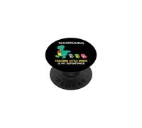 Teachersaurus Professeur Humour Enseignement Petits Dinosaures PopSockets PopGrip Adhésif