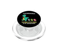 Teachersaurus Professeur Humour Enseignement Petits Dinosaures PopSockets PopGrip pour MagSafe