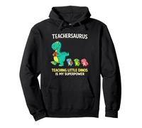 Teachersaurus Professeur Humour Enseignement Petits Dinosaures Sweat à Capuche