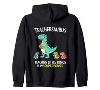 Teachersaurus Professeur Humour Enseignement Petits Dinosaures Sweat à Capuche