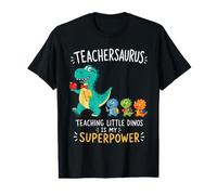 Teachersaurus Professeur Humour Enseignement Petits Dinosaures T-Shirt Graphique avec Valeur