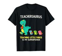 Teachersaurus Professeur Humour Enseignement Petits Dinosaures T-Shirt Graphique avec Valeur