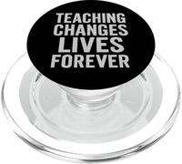 Teaching Changes Lives Forever Vintage Teacher Design PopSockets PopGrip pour MagSafe