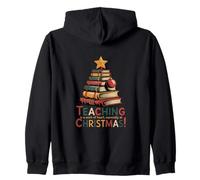 Teaching is A Work of Heart Arbre à Livres de Noël Sweat à Capuche