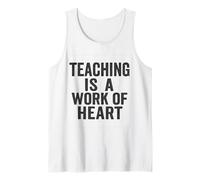 Teaching Is a Work of Heart Style vintage vieilli Débardeur