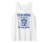 Teaching is My Jam Graphic Funny Raccoon School Teacher Débardeur