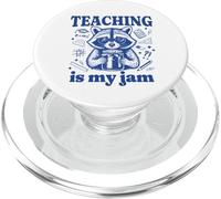 Teaching is My Jam Graphic Funny Raccoon School Teacher PopSockets PopGrip pour MagSafe