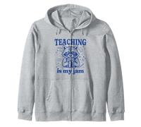 Teaching is My Jam Graphic Funny Raccoon School Teacher Sweat à Capuche