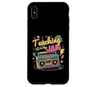 Teaching Is My Jam Groovy Retro Teacher de retour à l'école Coque pour iPhone XS Max