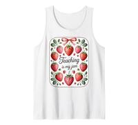 Teaching is My Jam Strawberry Teacher Team Crew Fun Débardeur