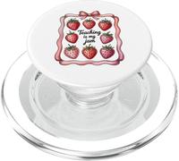 Teaching is My Jam Strawberry Teacher Team Crew Fun PopSockets PopGrip pour MagSafe