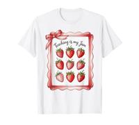 Teaching is My Jam Strawberry Teacher Team Crew Fun T-Shirt
