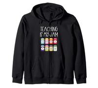 Teaching is My Jam Teacher Classe de Retour à l'école Sweat à Capuche