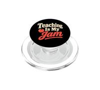 Teaching is My Jam Teacher Classroom Humour PopSockets PopGrip pour MagSafe