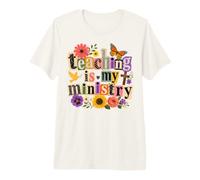 Teaching is My Ministry Christian Teacher T-Shirt Haut de Gamme
