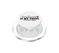 Teaching is My Thing 4th Grade Squad Teacher Cœur Rouge PopSockets PopGrip pour MagSafe