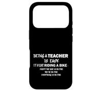 Teaching Like Riding A Bike on Fire Teacher Humour Educator Coque pour iPhone 17 Pro