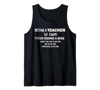 Teaching Like Riding A Bike on Fire Teacher Humour Educator Débardeur