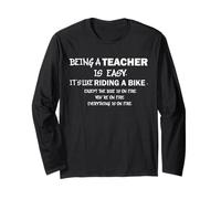 Teaching Like Riding A Bike on Fire Teacher Humour Educator Manche Longue