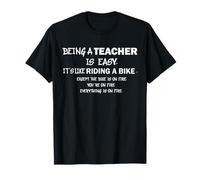 Teaching Like Riding A Bike on Fire Teacher Humour Educator T-Shirt