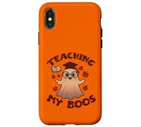 Teaching My Boos Teacher Cute Ghost Funny Teacher Halloween Coque pour iPhone X/XS