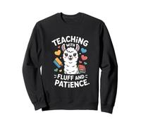 Teaching with Fluff and Patience Lama Teacher Classroom Sweatshirt