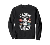 Teaching with Fluff and Patience Lama Teacher Classroom Sweatshirt