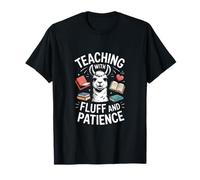 Teaching with Fluff and Patience Lama Teacher Classroom T-Shirt