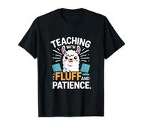 Teaching with Fluff and Patience Lama Teacher Classroom T-Shirt