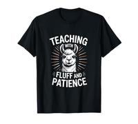 Teaching with Fluff and Patience Lama Teacher Classroom T-Shirt