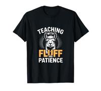 Teaching with Fluff and Patience Lama Teacher Classroom T-Shirt