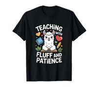 Teaching with Fluff and Patience Lama Teacher Classroom T-Shirt