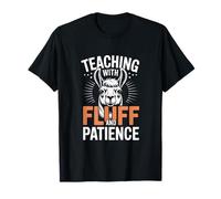 Teaching with Fluff and Patience Lama Teacher Classroom T-Shirt