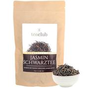 TeaClub Thé noir au jasmin en vrac 100 g - Thé noir aromatique et floral avec de véritables fleurs de jasmin - haut de gamme pour une expérience gustative unique