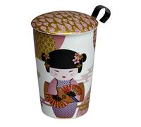 Eigenart TEAEVE Théière en Porcelaine Geisha Rose de 350 ML avec infuseur INOX et Couvercle