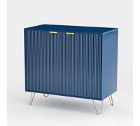 Teahutty Armoire de rangement, table de chevet, commode à tiroirs, commode de rangement, armoire d'appoint multifonctionnelle pour chambre d'enfant, buanderie, salon, entrée, couloir, bleu foncé