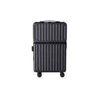 Teahutty Lot de 2 valises rigides en ABS (20", 61 cm) - Valise avec serrure à combinaison TSA - Ensemble de valises rigides, Noir , 43 x 27 x 69 cm, 39 x 24 x 59 cm, Style moderne
