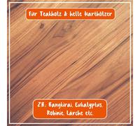 Teak Oil For Light Hardwoods - Intense Colour Refreshing - Cleans,Cares And Protects - 2 X 500 Ml - Made In Germany