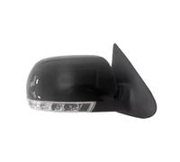 TEAKEA Ensemble Rétroviseur Latéral Automatique Ensemble De Rétroviseur Extérieur Latéral D'aile De Porte De Voiture pour Hyundai pour Santa Fe IX55 2008 2009 2010 2011 2012(Black-RH)