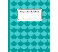 Teal Mermaid Scales Composition Notebook: Wide-Ruled School Book for Kids