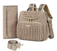 Tealari Sac à langer convertible 4 en 1, sac à dos imperméable avec matelas à langer, se transforme en sac fourre-tout pour bébé, sac à dos à langer, sac à dos pour poussette et sac à langer à