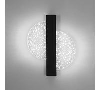 Tealight Applique Murale Intérieure LED, Luminaire Mural Interieur 12W 6500K Applique Murale Moderne pour Salon,Chambre, Escalier, Design Créatif (Noir, Lumière Blanche Froide)