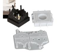 Tealight Candle Mold, Non Stick Casting Mould, 6.92x6.69 Inches House Shape Mold with Easy Release, Silicone Candle Former, Craft Tool with Smooth Design, Art Supplies for Home Resin Plaster Festival