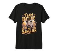 Team Battue Au Sanglier Chasse en Équipe T-Shirt Haut de Gamme