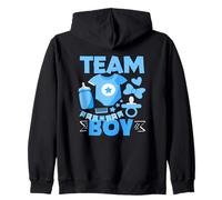 Team Boy Baby Shower Blue Items Gender Reveal Party Cute Sweat à Capuche