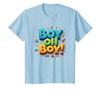 Team Boy Oh Boy! Sports et Aventure ludiques T-Shirt, Enfant, Bleu Céleste, 4 Ans