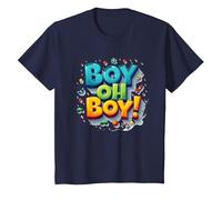 Team Boy Oh Boy! Sports et Aventure ludiques T-Shirt, Enfant, Bleu Marine, 6 Ans